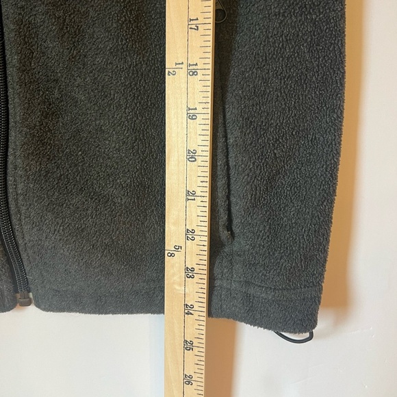 Columbia Dark Gray Full Zip Fleece Jacket Zip Pickets Fall Cozy Medium - Picture 8 of 8